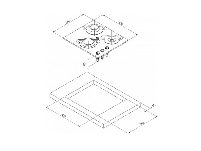 CAN PV1352 plaque de cuisson gaz encastrable CAN PV1352 Plaque De Cuisson Gaz Encastrable -Magasin Obelink 430423 430423 images other canpv13521 1 ecommerce