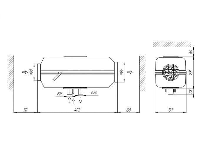 Autoterm chauffage diesel 4 kW Autoterm Chauffage Diesel 4 KW -Magasin Obelink 590048 590048 images other autoterm 4kw dieselkachel tekening ecommerce