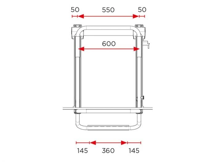 BR-Systems porte-vélos élévateur électrique BR-Systems Porte-vélos élévateur électrique -Magasin Obelink br systems elektrische lift fietsendrager 9 tekening ecommerce 023d 1