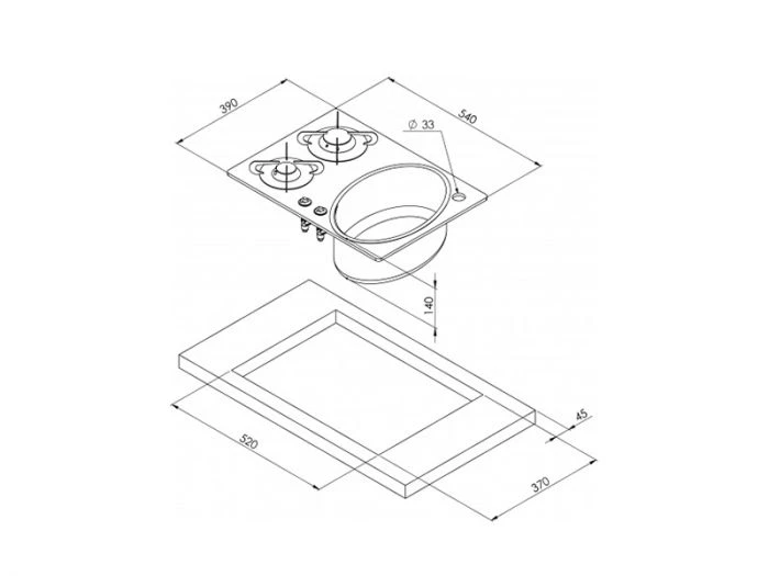 CAN PV1362 combiné plaque de cuisson gaz avec évier CAN PV1362 Combiné Plaque De Cuisson Gaz Avec évier -Magasin Obelink canpv13621 1 ecommerce c9f1