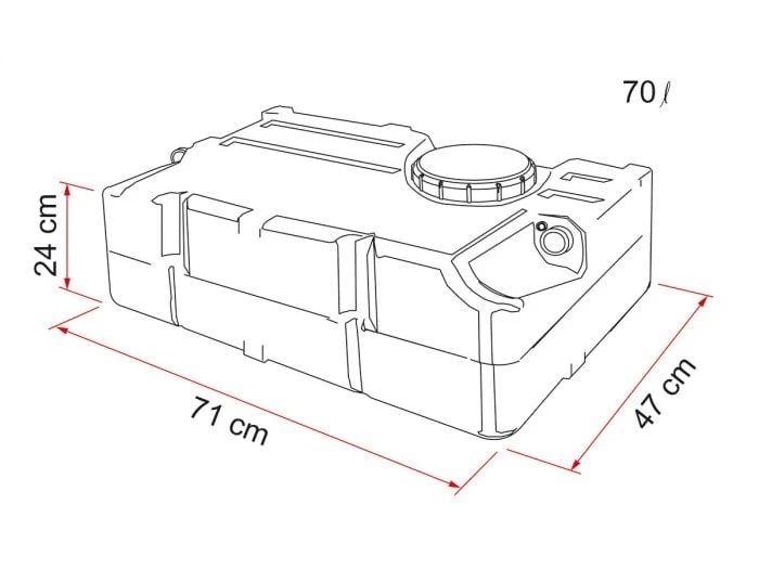 Fiamma réservoir d'eau douce Fiamma Réservoir D'eau Douce -Magasin Obelink fiammatank70liter1 1 ecommerce 391c