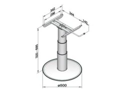 Ilse Pied De Table Indépendant Rond -Magasin Obelink ilse ronde vrijstaande tafelpoot ecommerce c708