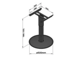 Ilse Pied De Table Télescopique Indépendant -Magasin Obelink ilse vrijstaande lifttafelpoot4 ecommerce 8248